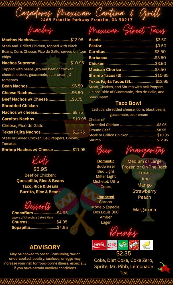 Cazadores Mexican Cantina & Grill Menu image 4
